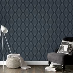 Vliesbehang Chandelier Glitter Blauw 111782 -Beste Behang Winkel 123 1047