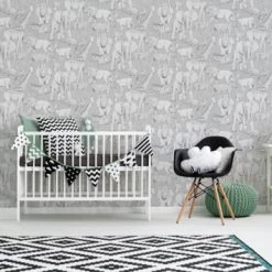 Superfresco Easy Vliesbehang Jungle Dieren Grijs (108567) -Beste Behang Winkel 123 1171