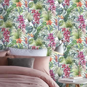 Superfresco Easy Vliesbehang Aloha Tropisch Multicolour 104885 4 Superfresco Easy Vliesbehang Aloha Tropisch Multicolour 104885 - Afbeelding 2