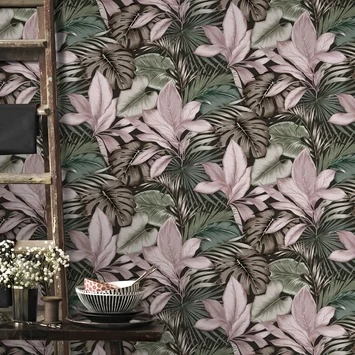 Superfresco Easy Vliesbehang Indra Groen-roze 106742 5 Superfresco Easy Vliesbehang Indra Groen-roze 106742 - Afbeelding 3