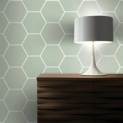 Superfresco Easy Vliesbehang Honingraat Groen 101811 -Beste Behang Winkel 123 140