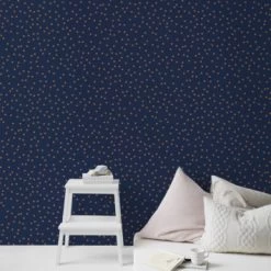 Superfresco Easy Vliesbehang Confetti Donkerblauw-koper (108561) -Beste Behang Winkel 123 1503