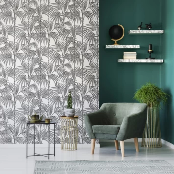 Vliesbehang Honolulu Palm Glitter Parel 112084 4 Vliesbehang Honolulu Palm Glitter Parel 112084 - Afbeelding 2