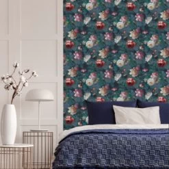 Superfresco Easy Vliesbehang Isabelle Donkerblauw (108623) -Beste Behang Winkel 123 1720