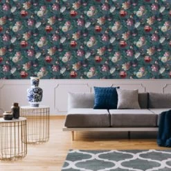 Superfresco Easy Vliesbehang Isabelle Donkerblauw (108623) -Beste Behang Winkel 123 1724