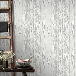 Superfresco Easy Vliesbehang Hout Wit 105745 -Beste Behang Winkel 123 1999