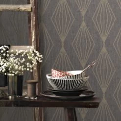 Boutique Vliesbehang Marquise Geo Grijs (111311) -Beste Behang Winkel 123 2072