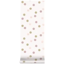 Superfresco Easy Vliesbehang Polka Stippen Roze-goud (108565) -Beste Behang Winkel 123 213