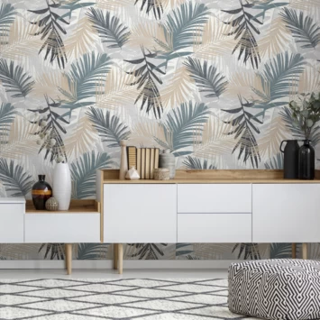 Boutique Vliesbehang Jungle Glam Blauw/grijs 111754 4 Boutique Vliesbehang Jungle Glam Blauw/grijs 111754 - Afbeelding 2