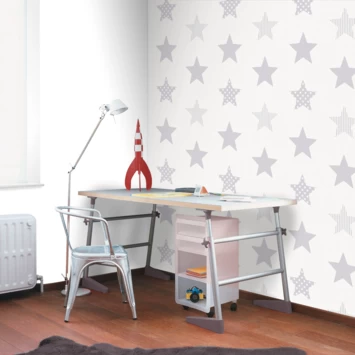 Superfresco Easy Vliesbehang Superster Zilver 100111 4 Superfresco Easy Vliesbehang Superster Zilver 100111 - Afbeelding 2