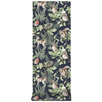 Superfresco Easy Vliesbehang Woodland Dieren Donkerblauw (108568) 6 Superfresco Easy Vliesbehang Woodland Dieren Donkerblauw (108568) - Afbeelding 4
