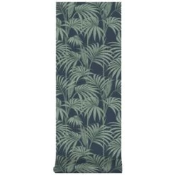 Vliesbehang Honolulu Palm Glitter Blauw 112086 -Beste Behang Winkel 123 536