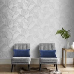 Boutique Vliesbehang Royal Palm Maansteen (111300) -Beste Behang Winkel 123 792