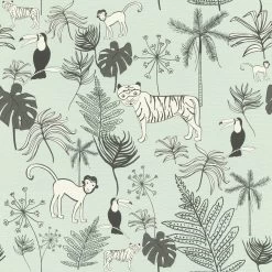 Claas Vliesbehang Jungle Lichtblauw (dessin 531800)