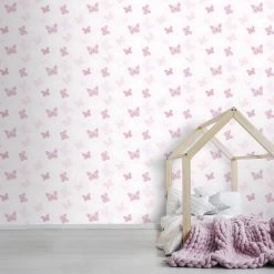 Superfresco Easy Vliesbehang Vlinders Wit-roze (dessin 100114) -Beste Behang Winkel 41 1299