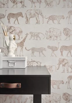 Boutique Vliesbehang Safari Creme (dessin 104894) -Beste Behang Winkel 41 1428