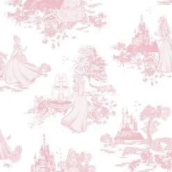 Disney Papierbehang Princess Tekening Roze (dessin 70-233)