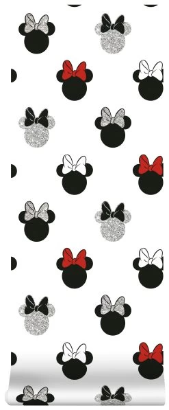 Disney Papierbehang Minnie Sparkle Zilver (dessin 105828) -Beste Behang Winkel 41 1547