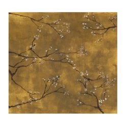 Fotobehang Chinese Bloesem Oker (dessin 105415)