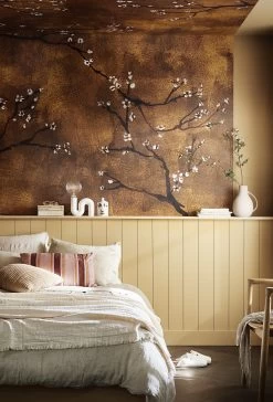 Fotobehang Chinese Bloesem Oker (dessin 105415) -Beste Behang Winkel 41 1765