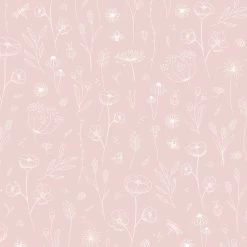 Vliesbehang Little Dutch Wild Flowers Roze (dessin 861050)