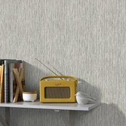 Superfresco Easy Vliesbehang Bamboe Weefsel Grijs (dessin 105155) -Beste Behang Winkel 41 184