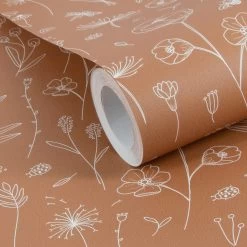 Vliesbehang Little Dutch Wild Flowers Roest (dessin 861061) -Beste Behang Winkel 41 1919