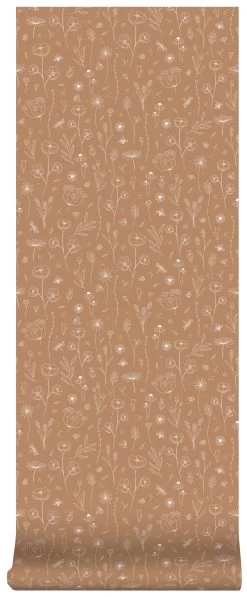 Vliesbehang Little Dutch Wild Flowers Roest (dessin 861061) -Beste Behang Winkel 41 1920