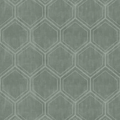 Superfresco Easy Vliesbehang Hexagon Groen (dessin 118149)