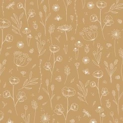 Vliesbehang Little Dutch Wild Flowers Oker (dessin 861080)