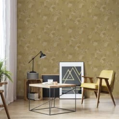 Superfresco Easy Vliesbehang Kimono Oker/goud (dessin 120960) -Beste Behang Winkel 41 773