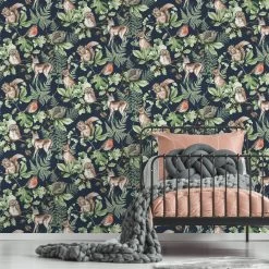 Superfresco Easy Vliesbehang Woodland Dieren Donkerblauw (dessin 108568) -Beste Behang Winkel 41 8