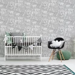 Superfresco Easy Vliesbehang Jungle Dieren Grijs (dessin 108567) -Beste Behang Winkel 41 819